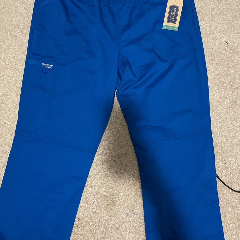 Blue scrub pants
